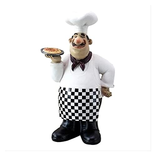 Figurines de chef pour décorations de pizza et aménagement de boulangerie