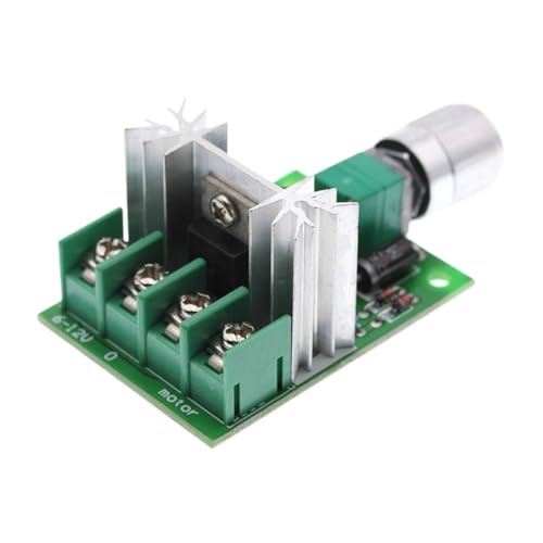 Regulador de velocidad continuo PWM DC 6V-12V con interruptor suave integrado 3