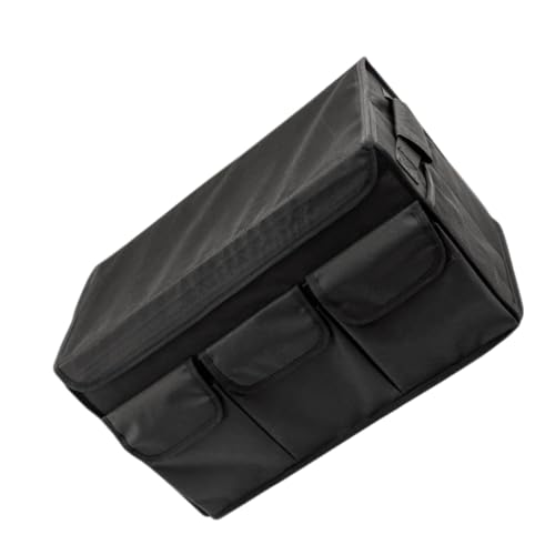 Boîte rangement voiture pliable avec compartiments renforcés et poignées de transport - 2