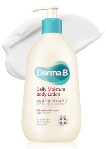 DERMA:B Daily Moisture Body Lotion | For Intensive Hydration Skin | Unscented | Long Lasting Odor Care | Daily Moisture Lotion I 400 Ml