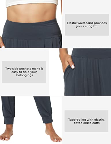 GYS Womens Yoga Pants with Pockets - Viscose Made from Bamboo, High-Waist Joggers Sweatpants Lounge Pajama Bottoms - Image 5