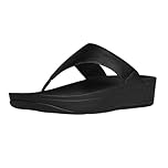 Fitflop Women's Lulu Leather Flip Flops, Toe-Post Sandals, Comfortable with Natural Arch Support - Black - 4 UK