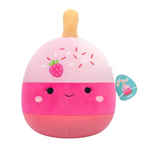 Squishmallows SQCR06573 Pama the Strawberry Cake Pop 30 cm Official Jazwares Plush Super S