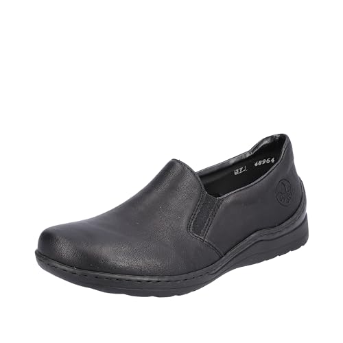 Rieker Damen Slipper 48964-00 schwarz Gr. 38