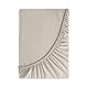 Eurofirany - Spannbettlaken 220x200 - Bettlaken Basic aus Baumwolle, Spannbetttuch mit Gummizug, Widerstandsfähig - für Dicke Matratzen 30 cm Tiefe Tasche - Viele Farben, Beige