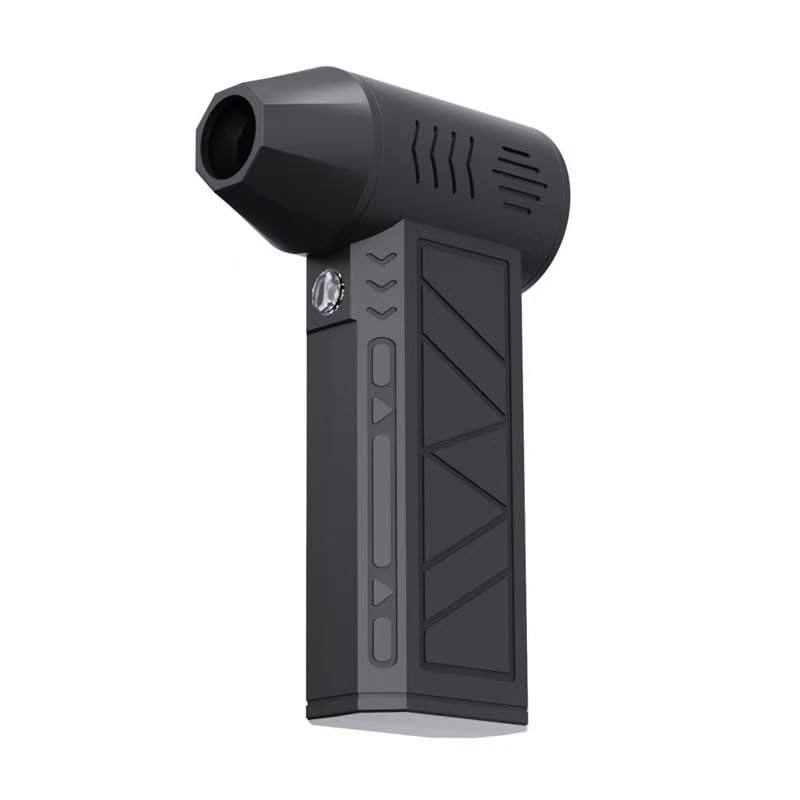 SQUADO - Ventilador Turbo Portátil Recargable, Motor Brushless 130.000 RPM, Soplador hasta 52m/s, 200W, Batería 5000mAh, USB-C Carga Rápida 15W, Limpieza Coche Casa