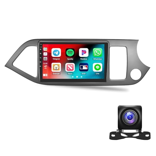 Autoradio Android 14 pour Kia Picanto 2011-2017 avec écran tactile IPS 9 pouces