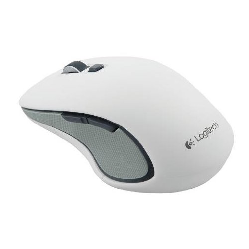Logitech M560 Wireless Mouse, 2.4 GHz with USB Unifying Receiver, 1000 Dpi Optical Tracking, 7-Buttons, 18-Month LIFE Battery, Ambidextrous PC/ Mac/ Laptop - White