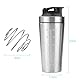 Elsrantor Protein Shaker, 750ml Blender Bottle, Eiweiss Flasche Edelstahl, Shaker mit Kugel, Shake Becher, Proteinshaker, Eiweißshaker, Fitness Shakerbecher, Stahl Flasche für Eiweiß- & Sportgetränke