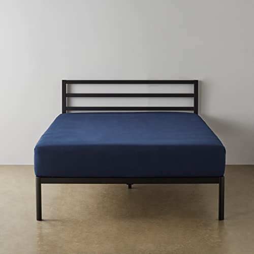 Amazon Basics 40 cm Drap-housse ultra profond en microfibre, 140 x 200 x 40 cm, bleu marine