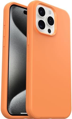 OtterBox Symmetry for MagSafe Case for iPhone 15 Pro Max, Shockproof, Drop proof, Protective Thin Case, 3x Tested to Military Standard, Antimicrobial Protection, Orange