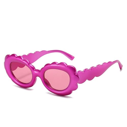 Lunettes de soleil uniques violettes protection UV400 géométriques