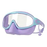 Kinder-Schwimmbrille, Anti-Beschlag, Weitsicht, Klarheit, auslaufsicheres Silikondichtungsdesign, 16,4 x 7,8 cm Größe, UV-Schutzfilter, PP-Silikon-Mischung, Smothh, zum Schwimmen