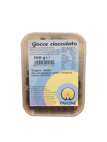 Pavone Gocce Di Cioccolato In Vaschetta 100 Gr