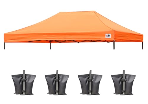 Image of ABCCANOPY Replacement Canopy Top for Pop Up Canopy Tent (10x15, Orange)