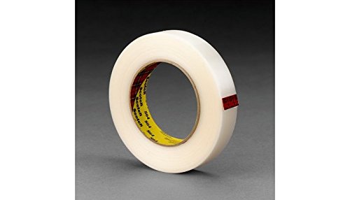 3M Scotch 864 Synthetic Rubber Resin Reinforced Strapping Adhesive Tape, 5.6 mil Thick, 330m Length x 18mm Width, Clear