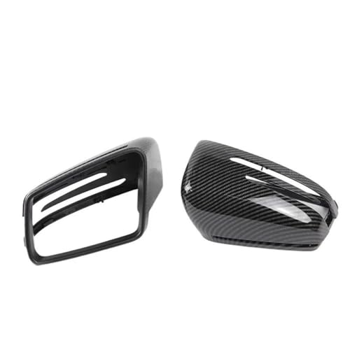 �ԗp �o�b�N �T�C�h�~���[�J�o�[ W176 W246 W212 W204 C117 W221 C218 A BCES CLA�p GLA�p GLK �N���X �I�[�g�A�N�Z�T���[�p �u���b�N ���A�r���[�~���[�L���b�v(Carbon Fiber Look)