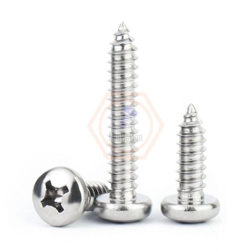 100 tornillos autorroscantes M2x25 mm acero inoxidable miniatura 3
