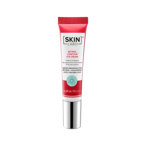 SkinLabo – Crema contorno de ojos con retinol, reduce las irritaciones, minimiza el aspecto de las líneas finas del contorno de ojos, con retinol, ácido hialurónico, 15 ml (Antigua Versión)