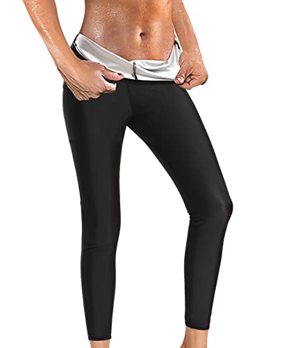 Leggins Sauna Mujer Adelgazantes Reductores Pantalones para Adelgazar Compresión de Neopreno Fitness Yoga Deporte Gimnasio Cover