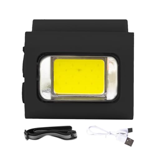 Linterna de trasero - Faro súper brillante | Faros de camping recargables | Luz de clip de sombrero magnético, lámpara portátil impermeable para senderismo Usa un haz de luz ligero para aventuras
