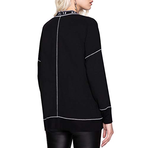 Cardigan Jacquard, Ellus, Feminino, Preto, M