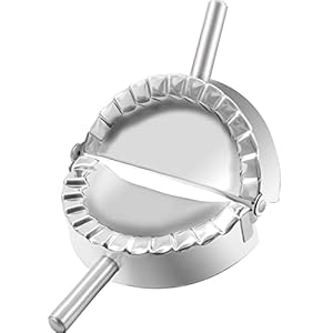 COTEY 6 Inch Empanda Press, Large Stainless Steel Dumpling Maker, 2-in-1 Dough Cutter/Dumpling Mold for Empanada, Dumpling, Ravioli, Pierogi & Hand Pie