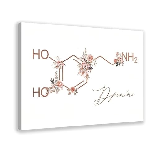 UDTHB Dopamine Molecule, Dopamine Art, Feel-good Hormone, Psychiatric Office Decor,