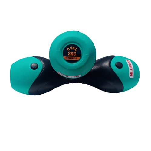GRIFFIN Oval Shape Dumbbells Set for Men Oval Dumbbells for Women One Pair Only Fixed Hand Oval Dumbbells Set for Home Gym 2 kg Dumbbell 3kg Pair Non-Slip Arm Leg Muscles Shoulder Builder (B0963NC6CM) Amazon Price History, Amazon Price Tracker