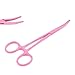 LAJA Imports Pet Hair Puller and Tick Removing Curved Forceps with Serrated Jaws for Cats, Dogs and More