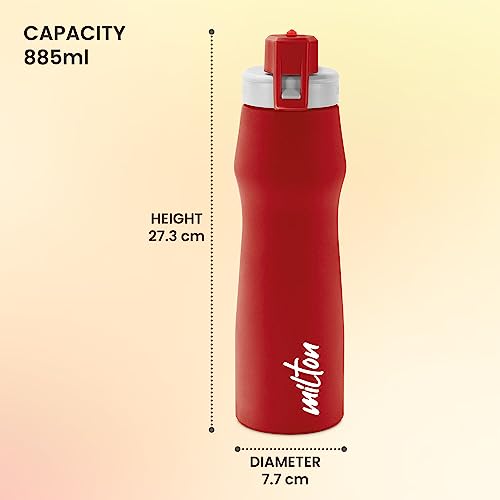 Image of MILTON Champ 1000 Stainless Steel Water Bottle, 940 Ml, Red