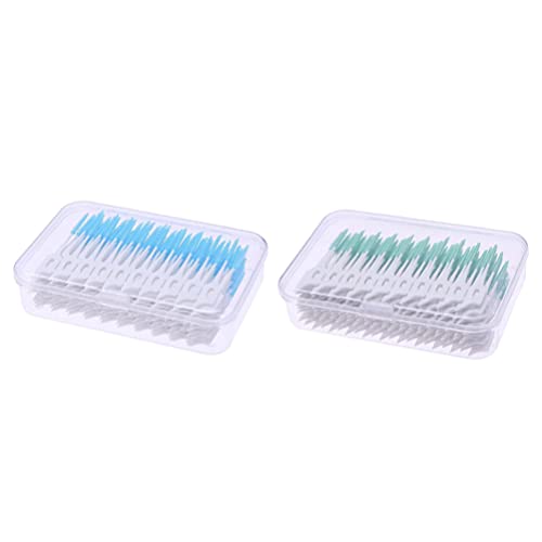 EXCEART 320pcs Interdental Brush Toothpick Tooth Flossing Head Oral Dental Hygiene Brush Dental Floss Toothpick Cleaners Tooth Cleaning Tool