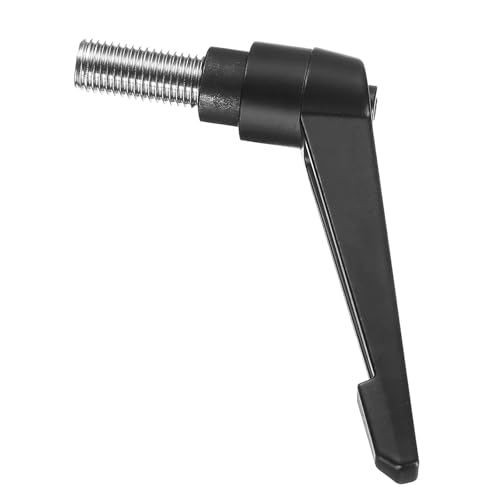 Image of uxcell Adjustable Clamping Lever Handle M16 x 35mm Metric 304 Stainless Steel Male Threaded Stud Hand Knobs Push Button Ratchet Rotating Screw Handles Bolts with Locking Lever Black
