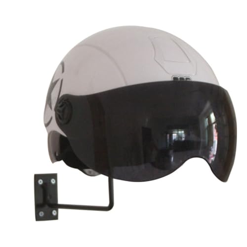 Porte-casque en fer noir robuste avec fixation murale stable - 8