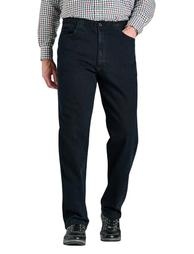 Chums Men's Comfort Fit Elasticated Waist Drawcord Denim Jeans Black