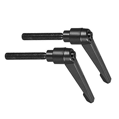Image of Clamping Lever Handles, M10 x 60mm Male Thread, Adjustable Quick Release Locking Rotating Bolt Knobs Black - (Applications: for Lathe Machinery), 2-Pieces