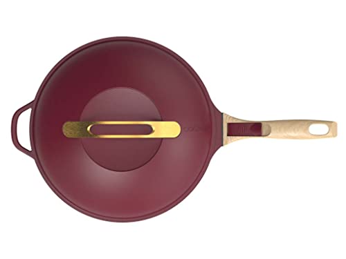 The Fabulous 8-in-1 Frying Pan - One utensil that replaces pan, pan, sauté pan - With 2 removable handles, steam/fry basket, wooden spatula - RUBIS