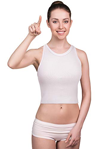 3 Pieces Women Basic Crop Tank Tops Racerback Crop Tank for Women Sleeveless Sports Workout Tops Cotton Sports Lady Girls3