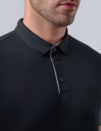 3-Pack Mens Golf Shirt Performance Sport Short Sleeve Moisture Wicking Dry Fit Golf Polo Active Shirts for Men4