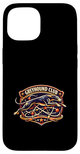 Greyhound Dog Running Cosmic Sighthound Emblem Case for iPhone 15