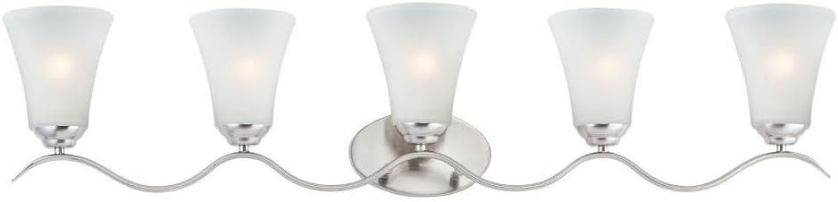 Maxim Lighting 12085FTSN Vital-5 Light Bath Vanity-41 Inches Wide by 9.5 inches high, Finish Color: Satin Nickel