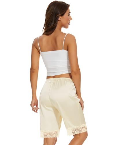 Image of MANCYFIT Pettipants for Women Under Dress, Long Culotte Slip