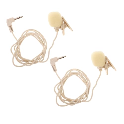 HANABASS 2pcs Microphone for Mobile Phones High Sensitivity Recording Mic Portable Clip Design for Interviews and Meetings Compatible with Smartphones and Cameras