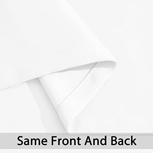 Yakamok Blackout Curtains Room Darkening Thermal Insulated Window Panels,Solid Grommet Top Drapes for Bedroom/Living Room(62Wx84L, Pure White, 2 Panels)