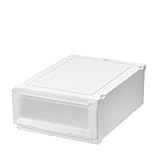 天馬 収納ボックス フィッツケースアドバンス 幅40×奥行55×高さ20cm クローゼット 収納ケース たわみにくい 衣装ケース 日本製 再生材配合 サステナブル 【色 ホワイトクリア】 【55-40S】