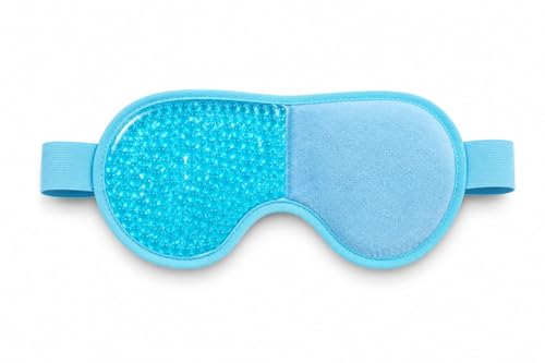 Image of Cooling Gel Eye Mask for Puffy Eyes Dark Circles and Eye Strain Relief Adjustable Elastic Strap Sleeping Mask for Hot and Cold Therapy Soft Fabric Ice Pack for Relaxation Unisex Weight 200g