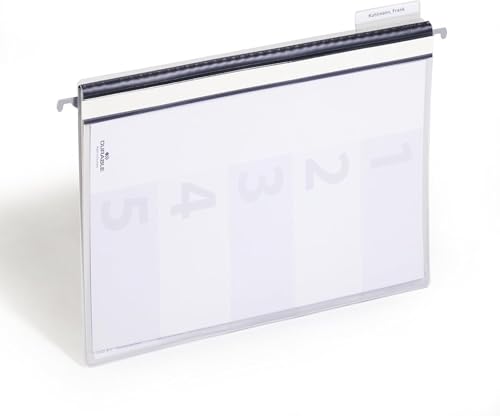 Durable Personalhefter mit Deckblatt und Taben, 5 Unterteilungen, inkl. Hängeschiene, 5 Stück, grau, 255510