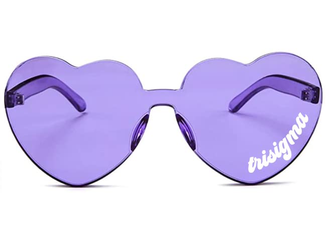 Sorority Shop Sigma Sigma Sigma Sunglasses — Heart Shaped Sunglasses printed with SSS Logo, Greek Sorority Sunglass for Big Little Sorority Gifts