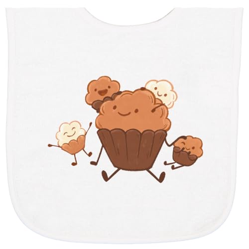 inktastic Cute Muffin Family Baby Terry Cloth Bib