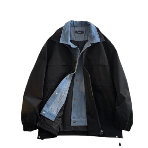 Unisex Varsity Jacket, Layered Look Winter Jackets for Men and Women Streetwear Bomber Coats